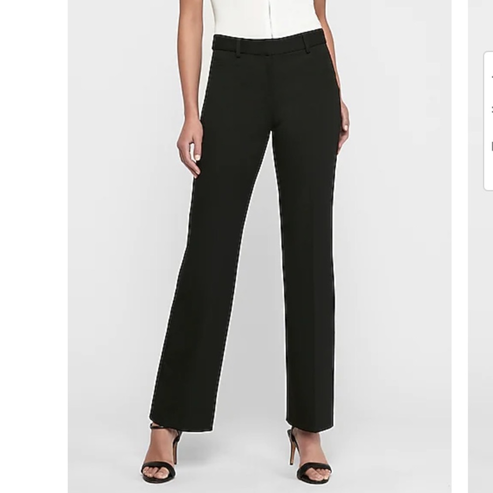 Mid-Waist Trouser Pants